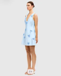 Acler Blairhall Mini Dress in Powder Blue for rent on The Volte - image 2