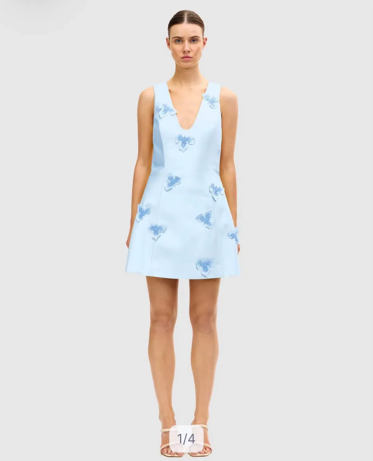 Acler Blairhall Mini Dress in Powder Blue for rent on The Volte - main image