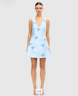 Acler Blairhall Mini Dress in Powder Blue for rent on The Volte - image 1