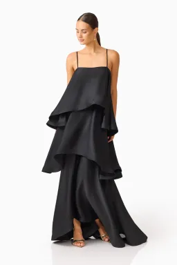 Tilly Tiered Maxi | black for rent on The Volte - image 2