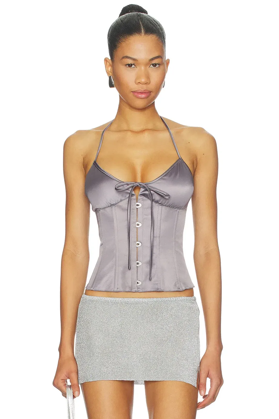 Danielle Guizio Marini Corset Gunmetal for rent on The Volte - main image