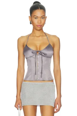 Danielle Guizio Marini Corset Gunmetal for rent on The Volte - image 1