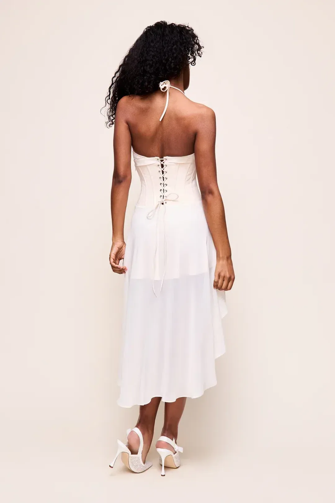 DANIELLE GUIZIO MARINI CORSET DRESS ivory XXS for rent on The Volte - main image