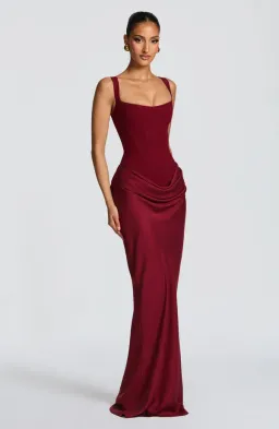 Babyboo Cornelia Maxi Dress - Burgundy for rent on The Volte - image 6