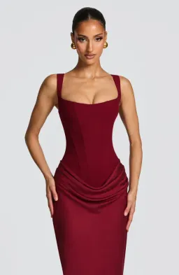 Babyboo Cornelia Maxi Dress - Burgundy for rent on The Volte - image 5