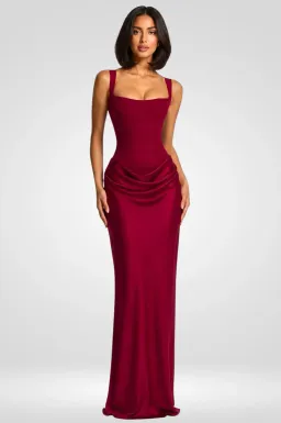Babyboo Cornelia Maxi Dress - Burgundy for rent on The Volte - image 3