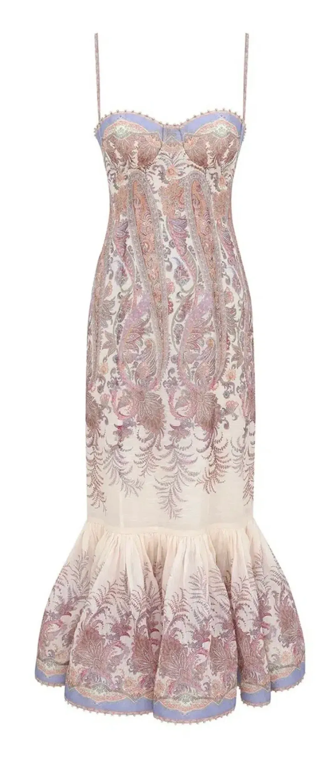 Zimmermann Alchemy Maxi Gown Cream Paisley Size AU 10 (1) for rent on The Volte - main image