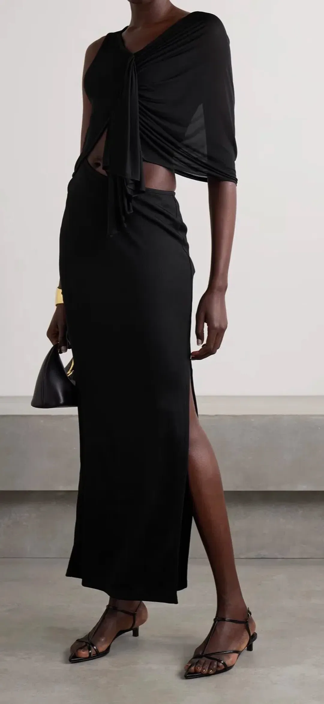 Christopher Esber Black Seneca Swirl Maxi Gown Size AU 8 for rent on The Volte - main image