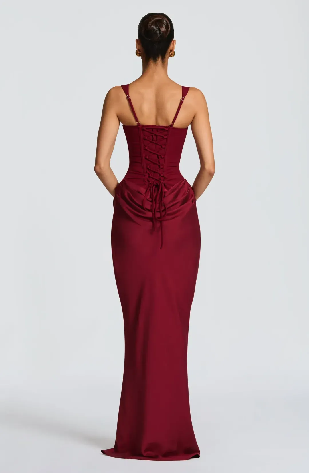 Babyboo Cornelia Maxi Dress - Burgundy L (12/14) for rent on The Volte - main image