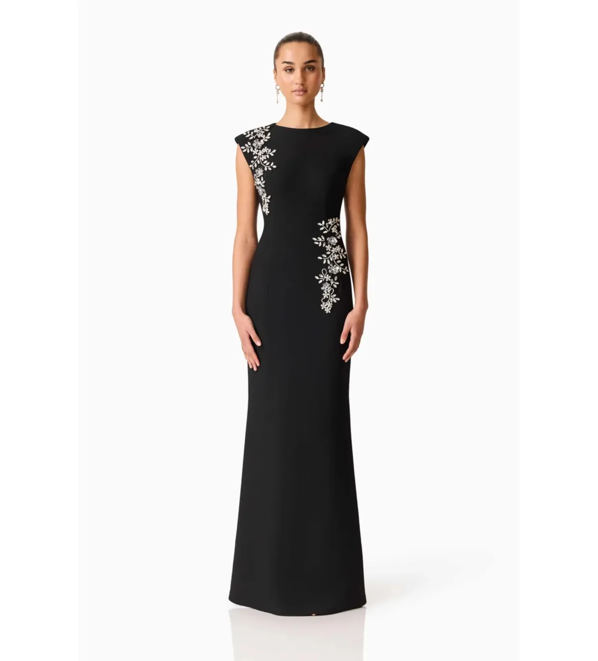 Elliatt Veda Embellished Gown in Black Size M/AU 10 for rent on The Volte - main image