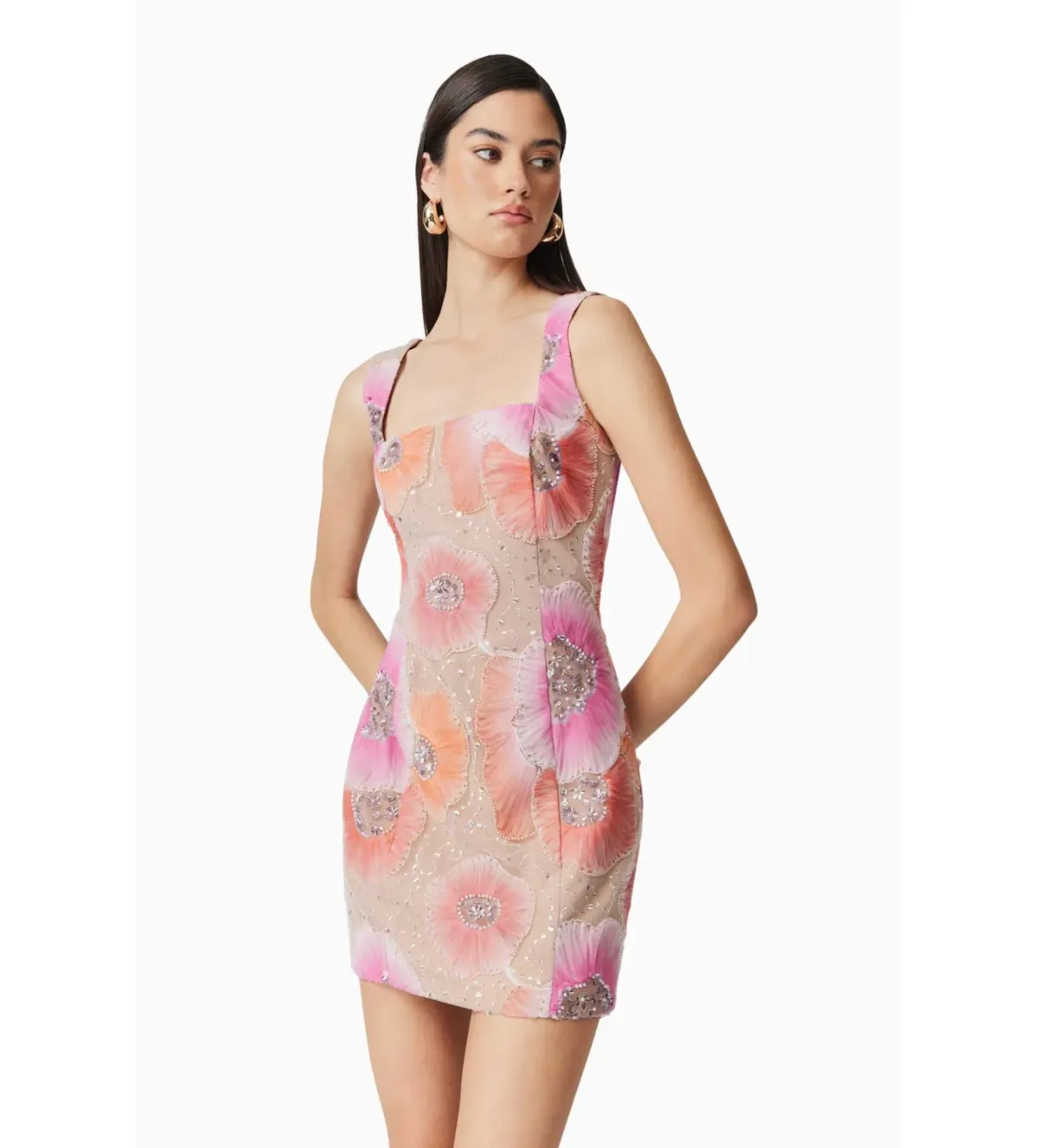 Elliatt Brittany Floral Mini Dress in Pink Size S/AU 8 - Image 4