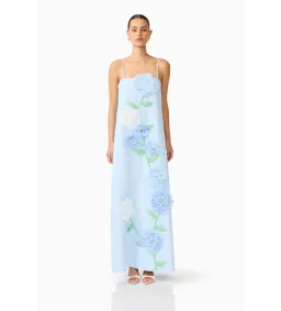 Elliatt Buttercup Embroidered Maxi Dress In Blue Size S/AU 8 for rent on The Volte - image 1