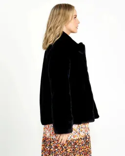 Sass Fern Faux Fur Jacket Midnight Blue Size 14 for rent on The Volte - image 3