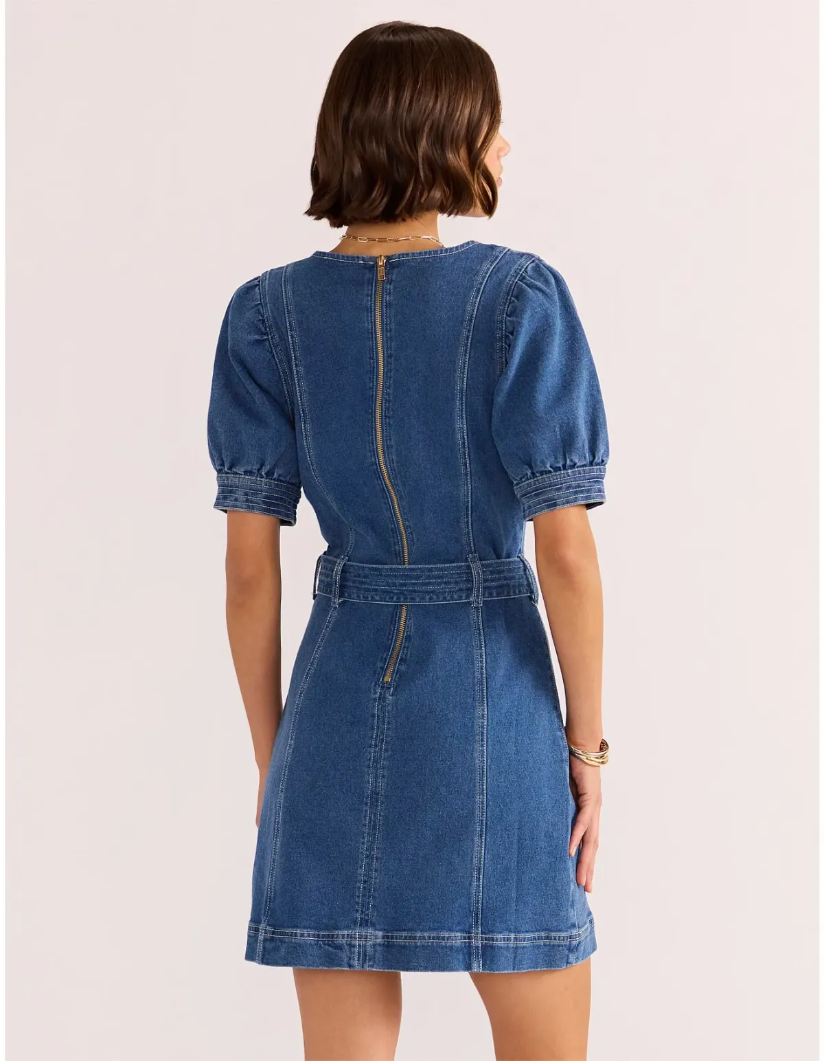 Minkpink Ellis Denim Panel Mini Dress Size XS / 6 - Image 3