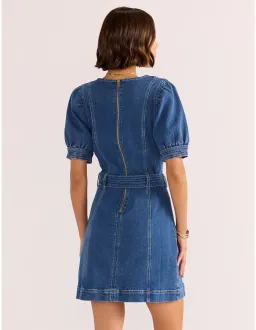 Minkpink Ellis Denim Panel Mini Dress Size XS / 6 for rent on The Volte - image 3