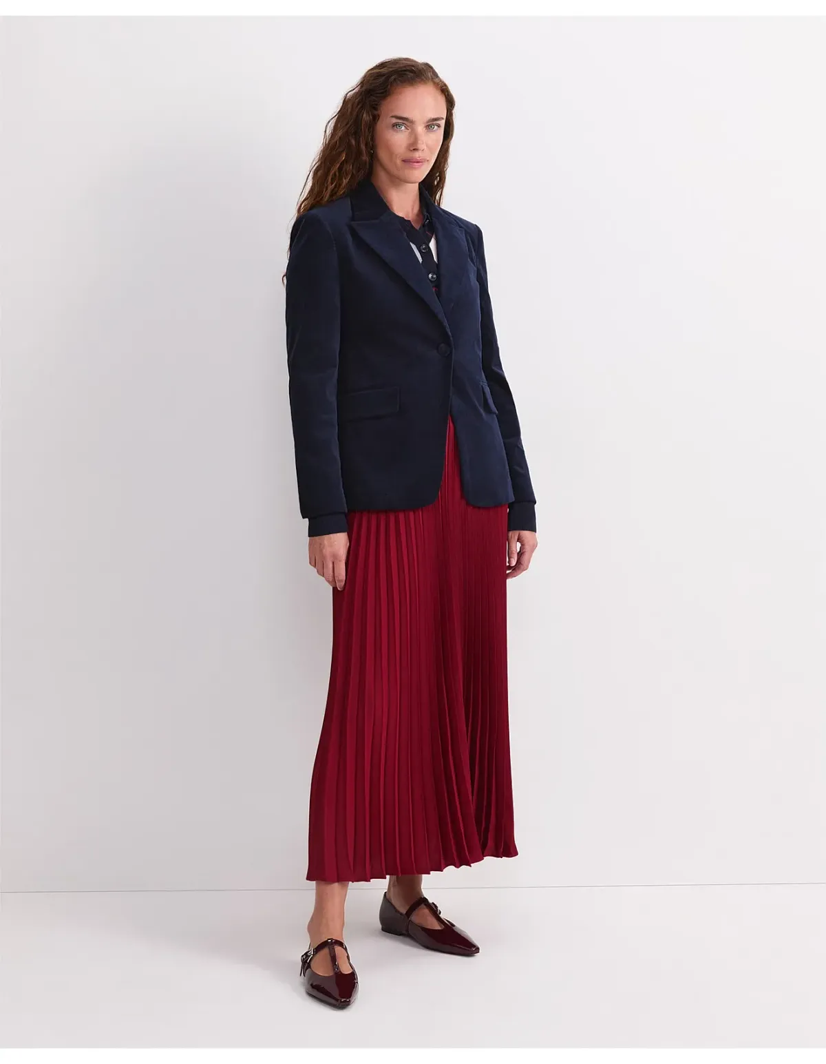 Sportscraft Thea Velvet Blazer Navy Size 12 AU - Image 3