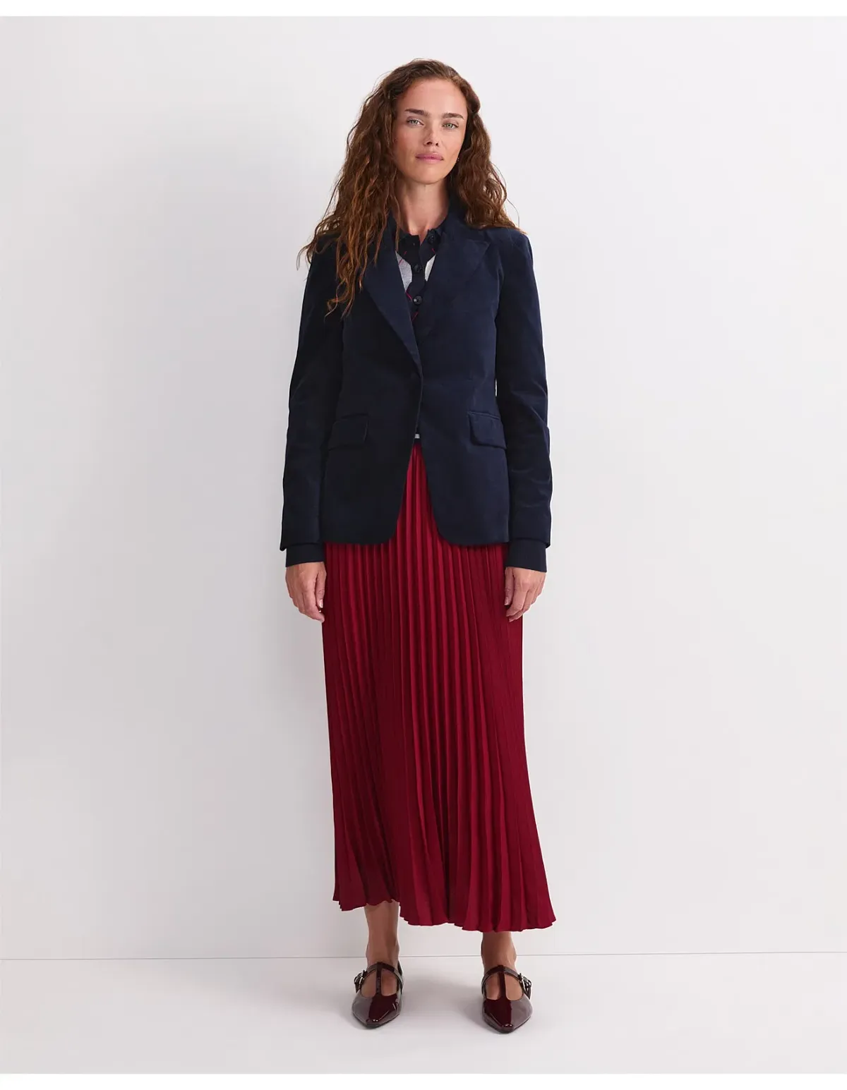 Sportscraft Thea Velvet Blazer Navy Size 12 AU - Image 5
