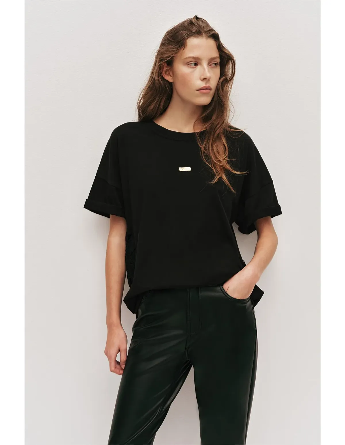 Aje Daphne Oversized Tee Black Size S / AU 8 - Image 1