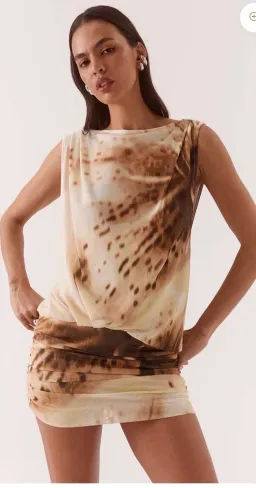 Odette draped mini dress for rent on The Volte - image 6
