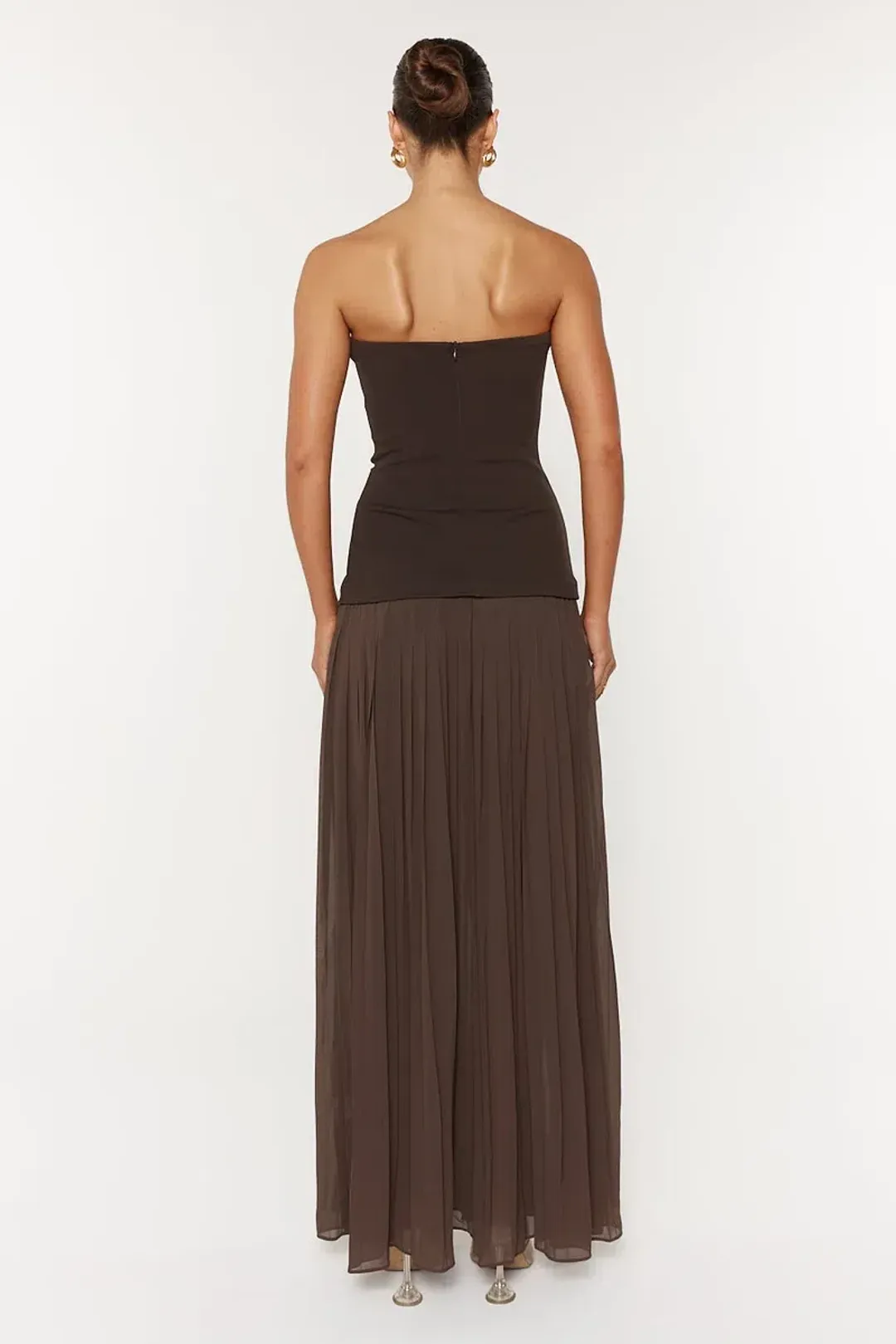 Jefre sèi Nicolette maxi dress espresso size XS for rent on The Volte - main image
