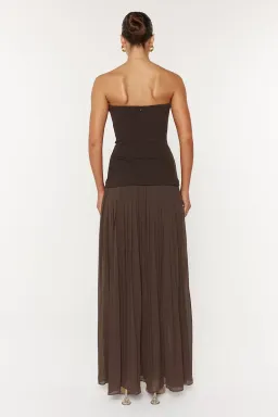 Jefre sèi Nicolette maxi dress espresso size XS for rent on The Volte - image 2