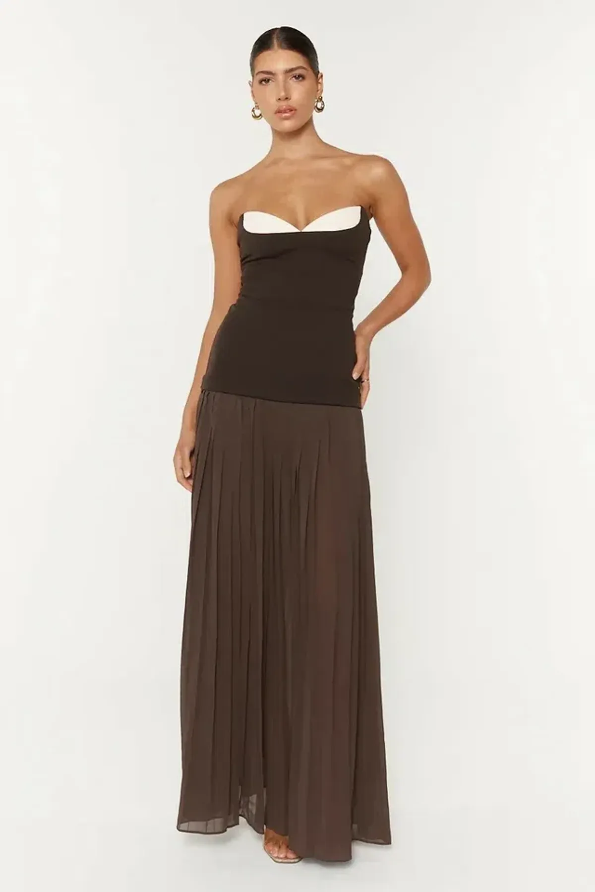 Jefre sèi Nicolette maxi dress espresso size XS - Image 1