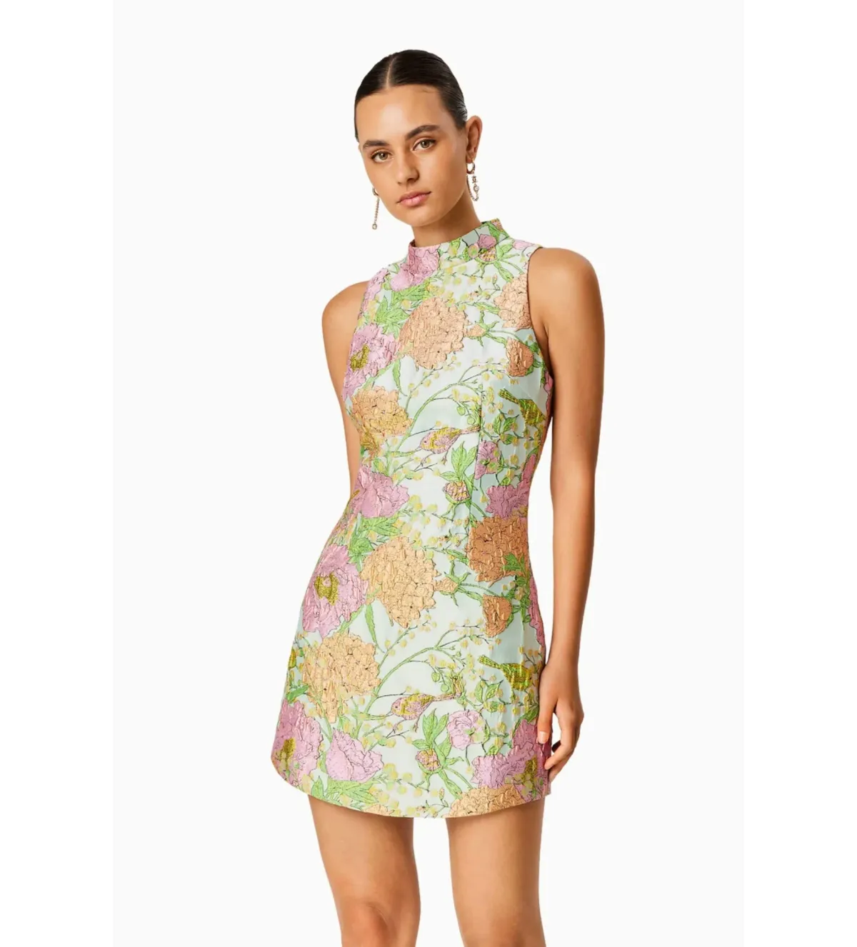 Elliatt Sunbeam Mini Dress In Green Floral Size L/AU 12 - Image 6