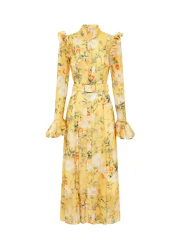 LEO LIN KATRINA BUTTERFLY SLEEVE MIDI DRESS for rent on The Volte - image 3