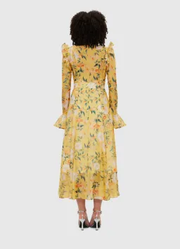 LEO LIN KATRINA BUTTERFLY SLEEVE MIDI DRESS for rent on The Volte - image 2