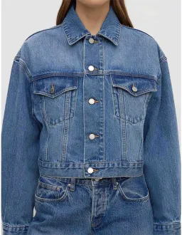 ASSEMBLY LABEL Womens Cropped Denim Jacket Size 10 AU for rent on The Volte - image 7