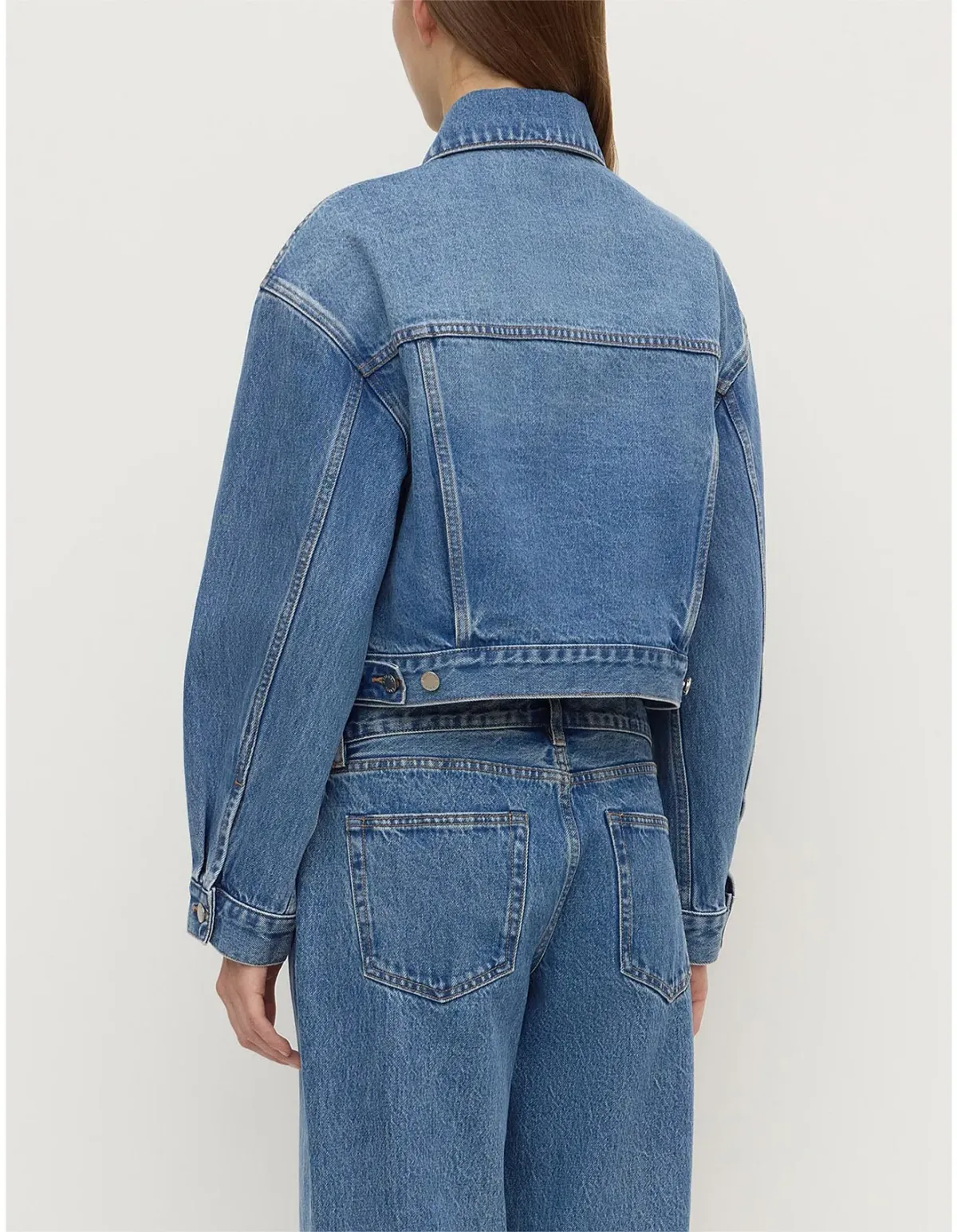 ASSEMBLY LABEL Womens Cropped Denim Jacket Size 10 AU - Image 3