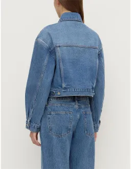 ASSEMBLY LABEL Womens Cropped Denim Jacket Size 10 AU for rent on The Volte - image 3
