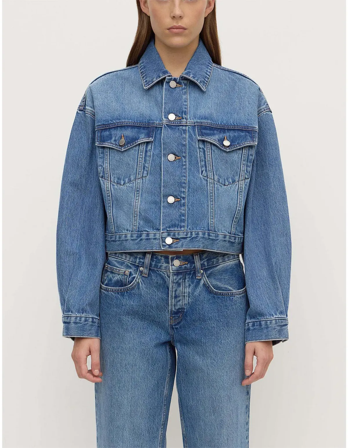 ASSEMBLY LABEL Womens Cropped Denim Jacket Size 10 AU - Image 1