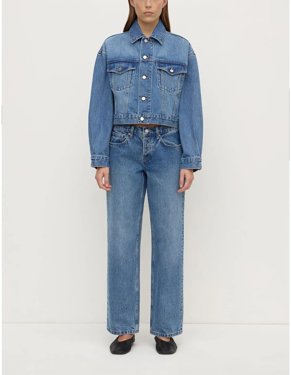 ASSEMBLY LABEL Womens Cropped Denim Jacket Size 10 AU - Image 5