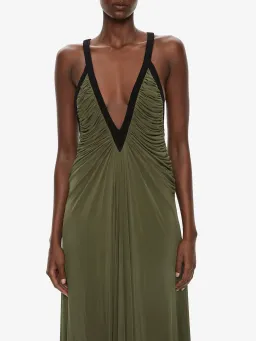 Christopher Esber Suspended Jersey Outline Maxi Dress Gown Green Size AU 6 for rent on The Volte - image 3