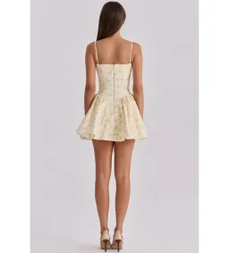 House of CB Lemon Floral Print Cotton Corset Mini Dress Size 8 for rent on The Volte - image 2