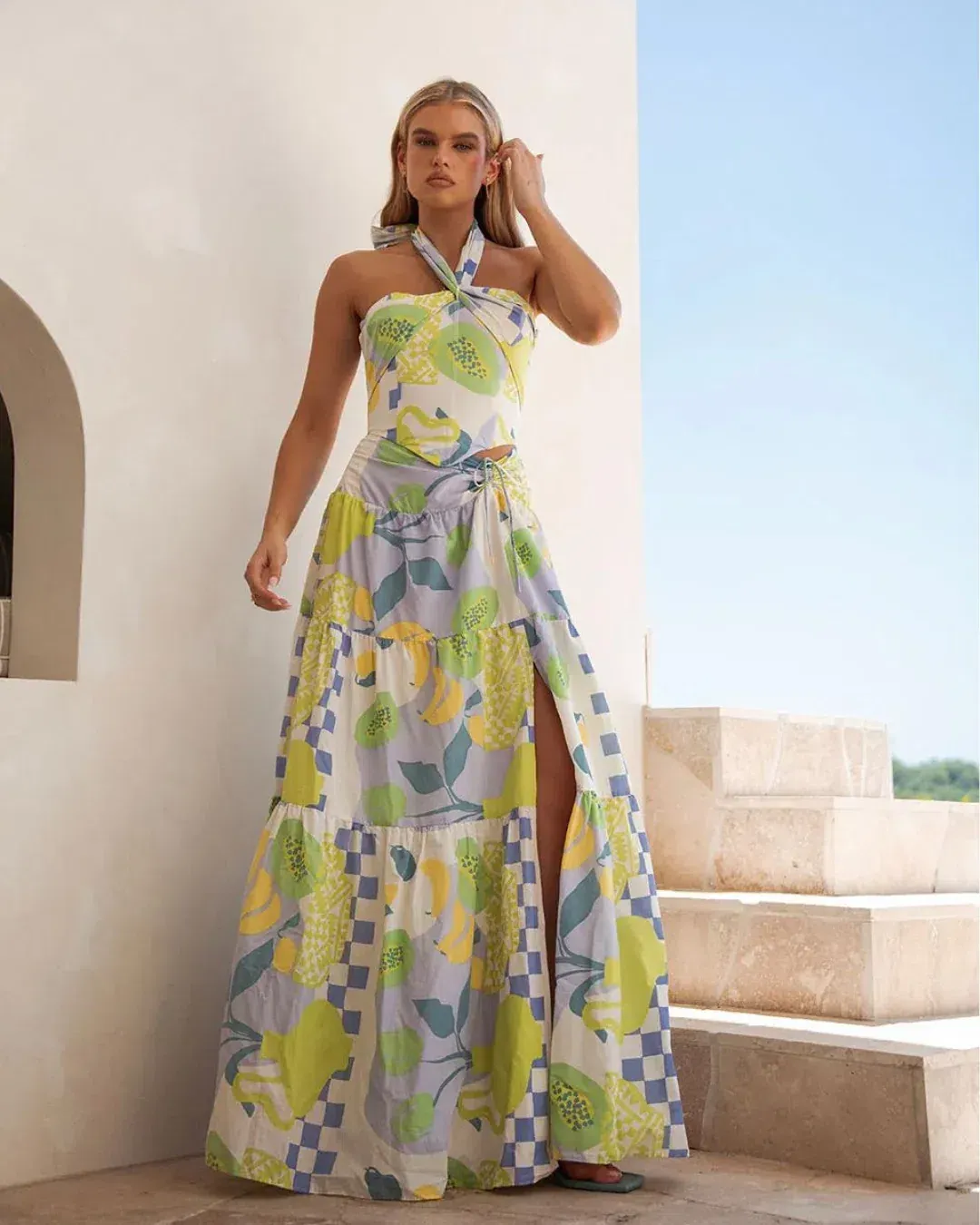 Sabo Skirt Chey Dress in Dolce Verde for rent on The Volte - main image