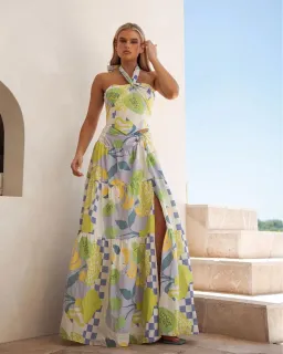 Sabo Skirt Chey Dress in Dolce Verde for rent on The Volte - image 1