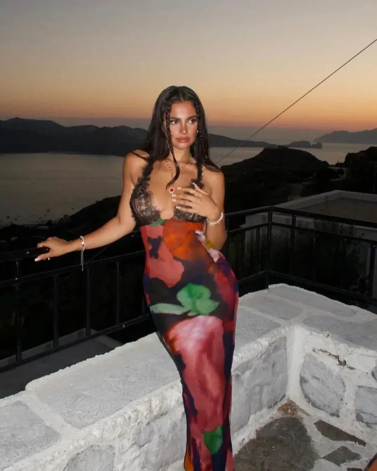 Rat & Boa Paola Slip Dress Mulit-Colour for rent on The Volte - main image