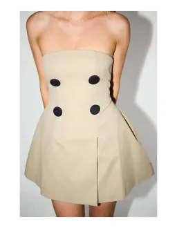 Odd Muse The Ultimate Muse Trench Dress Beige Size S for rent on The Volte - image 3
