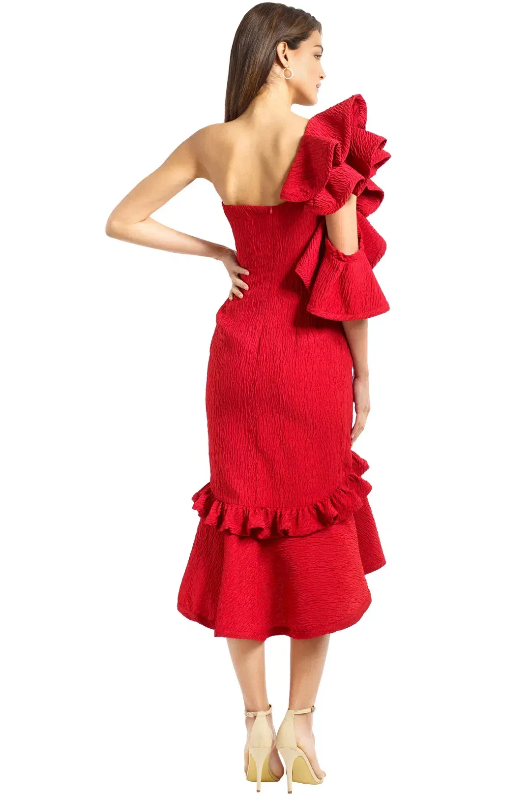 Nicola Finetti Deidre Dress – Red – Size 8 / 10 for rent on The Volte - main image
