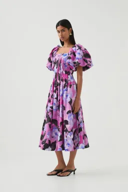 Aje Francesca Midi Dress – Lilac Nights – Size 12 for rent on The Volte - image 2