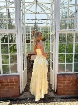 💛 Aje ALLAIRIE GOWN in Butter Yellow - Size 12 AU 💛 Ruffled Tiered Maxi Dress 💛 for rent on The Volte - image 10