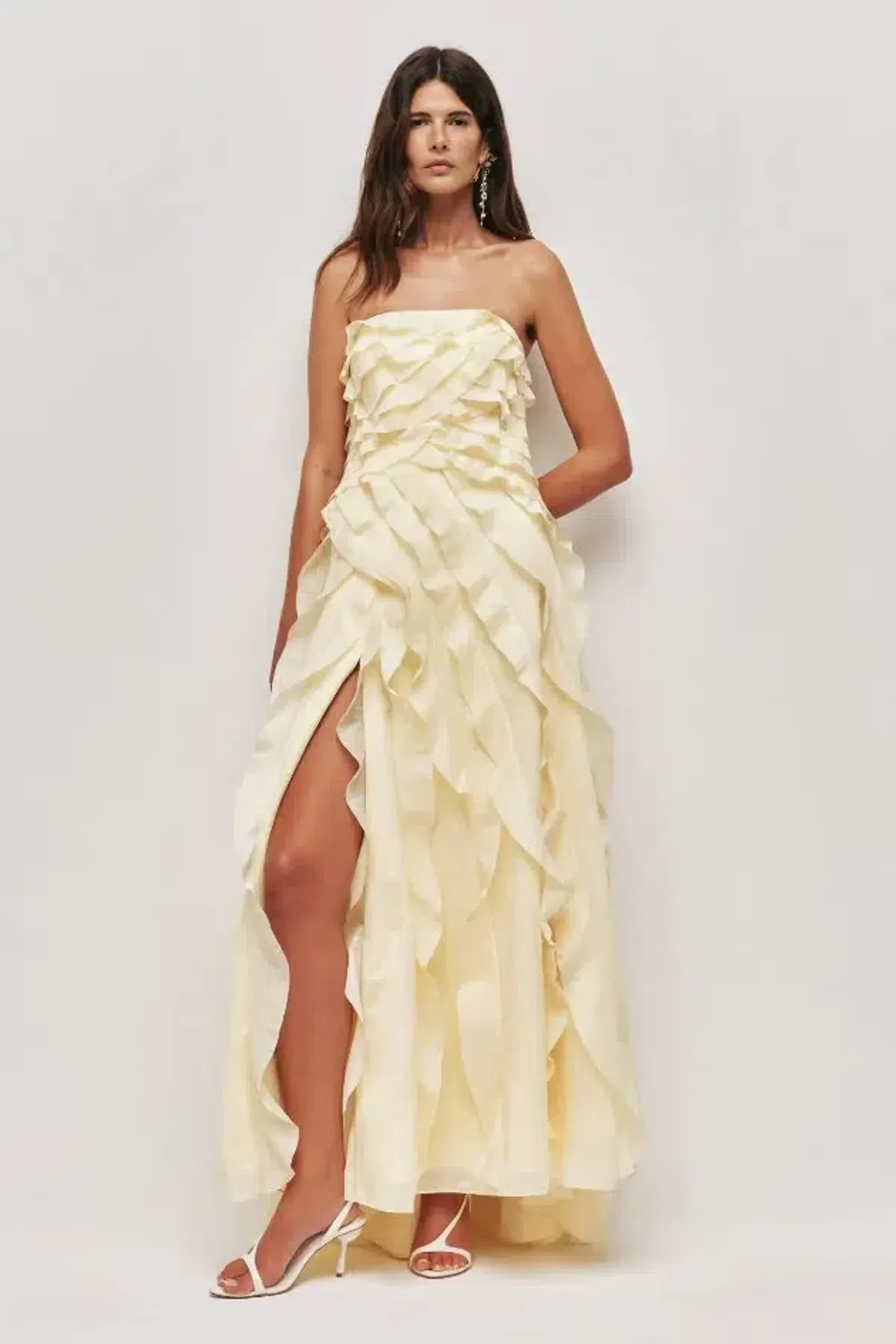💛 Aje ALLAIRIE GOWN in Butter Yellow - Size 12 AU 💛 Ruffled Tiered Maxi Dress 💛 - Image 5