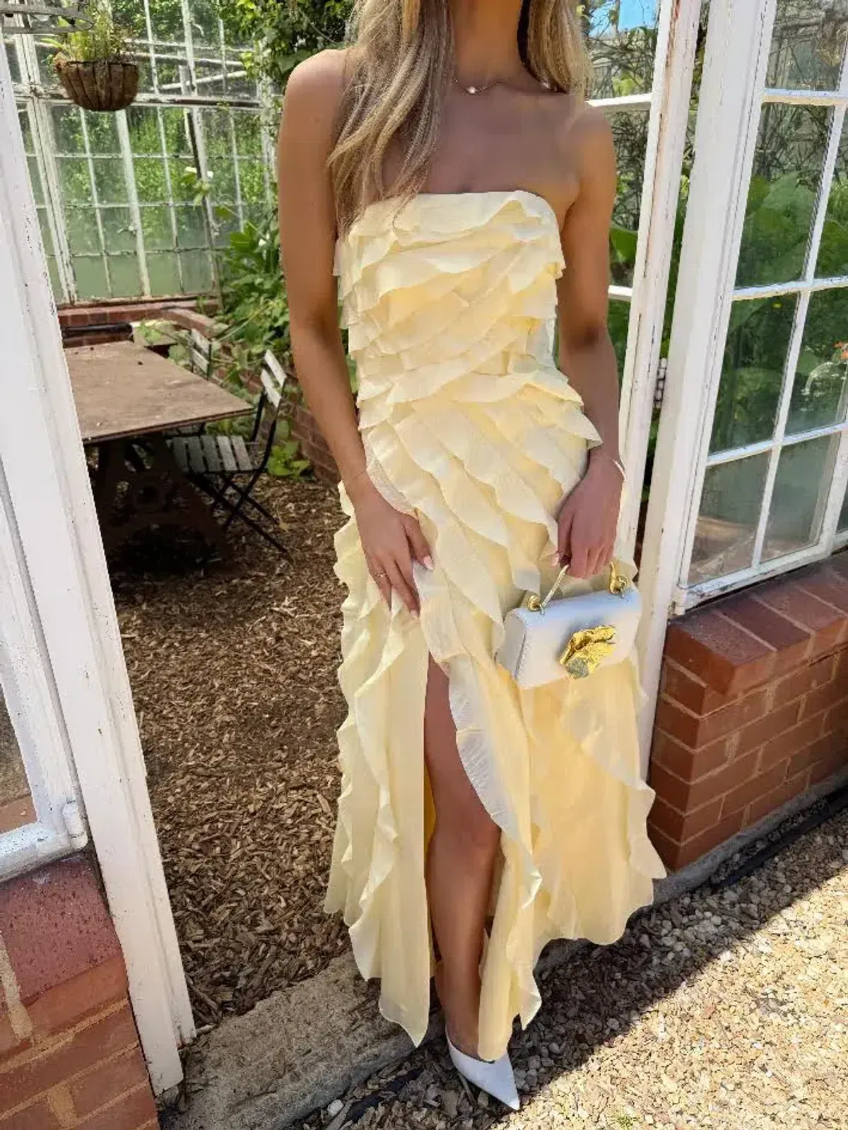 💛 Aje ALLAIRIE GOWN in Butter Yellow - Size 12 AU 💛 Ruffled Tiered Maxi Dress 💛 - Image 11