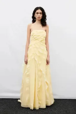 💛 Aje ALLAIRIE GOWN in Butter Yellow - Size 12 AU 💛 Ruffled Tiered Maxi Dress 💛 for rent on The Volte - image 6