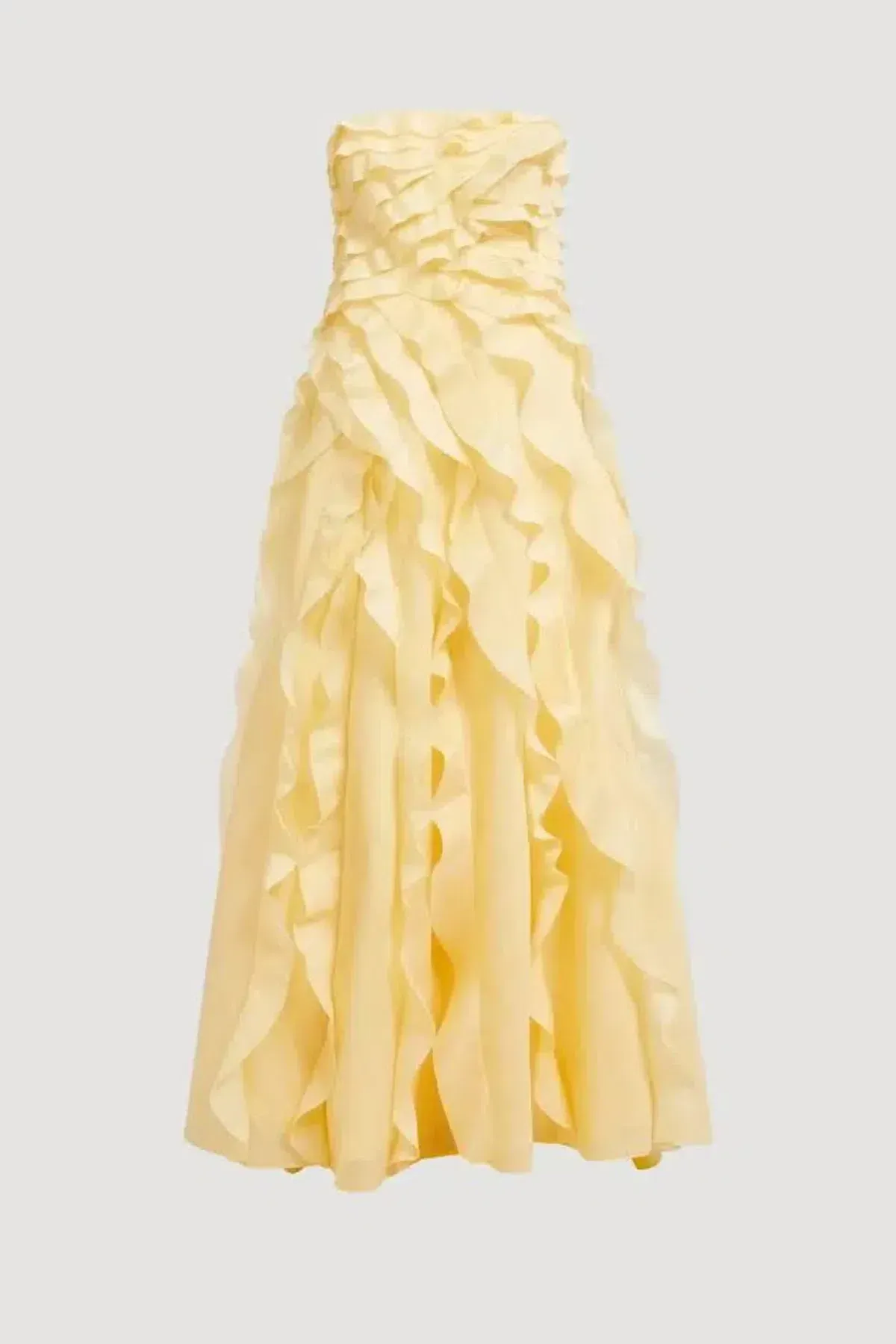 💛 Aje ALLAIRIE GOWN in Butter Yellow - Size 12 AU 💛 Ruffled Tiered Maxi Dress 💛 - Image 7