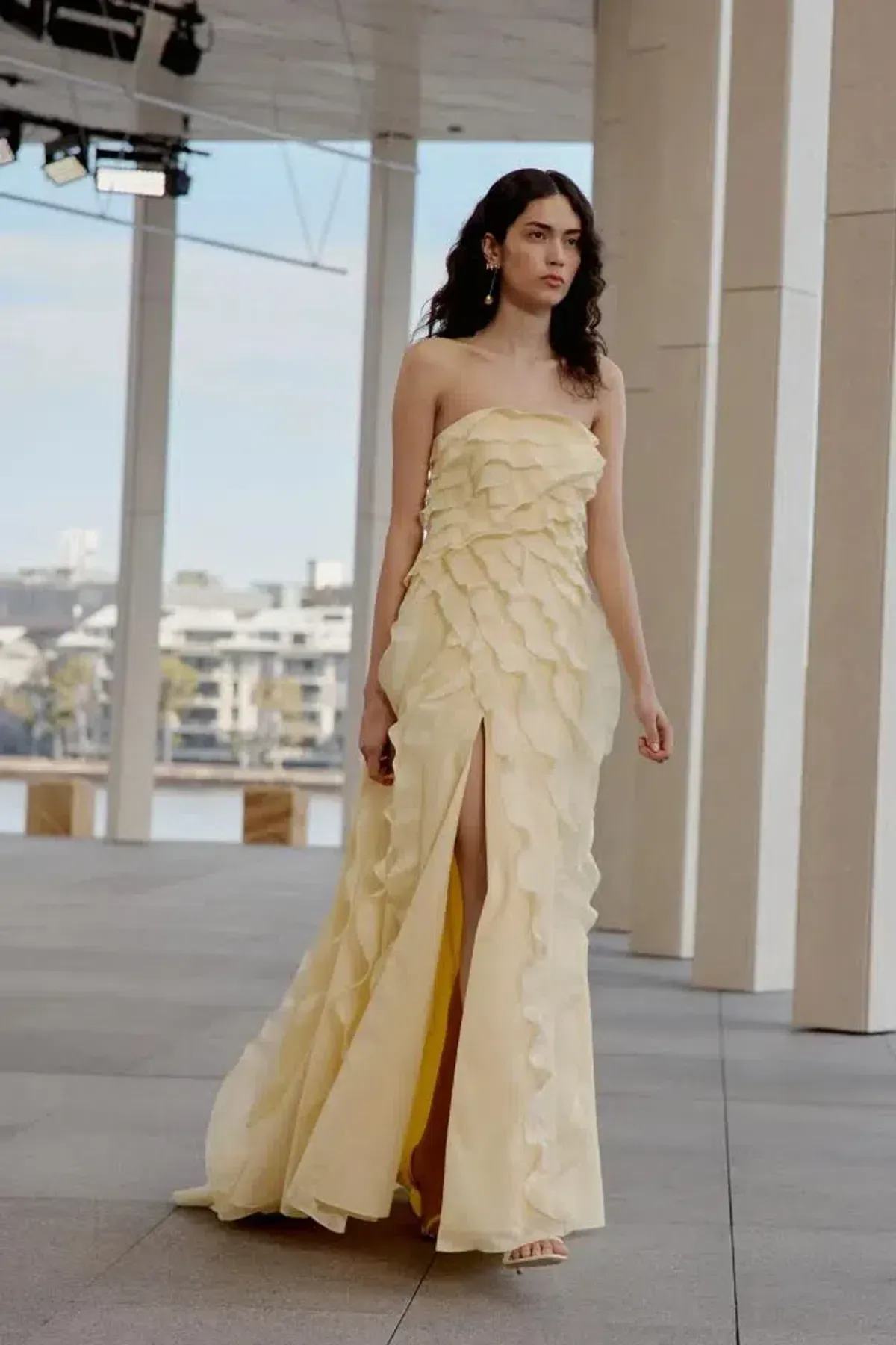 💛 Aje ALLAIRIE GOWN in Butter Yellow - Size 12 AU 💛 Ruffled Tiered Maxi Dress 💛 - Image 8