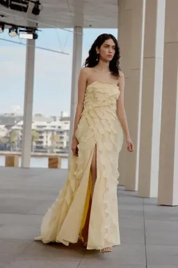💛 Aje ALLAIRIE GOWN in Butter Yellow - Size 12 AU 💛 Ruffled Tiered Maxi Dress 💛 for rent on The Volte - image 8