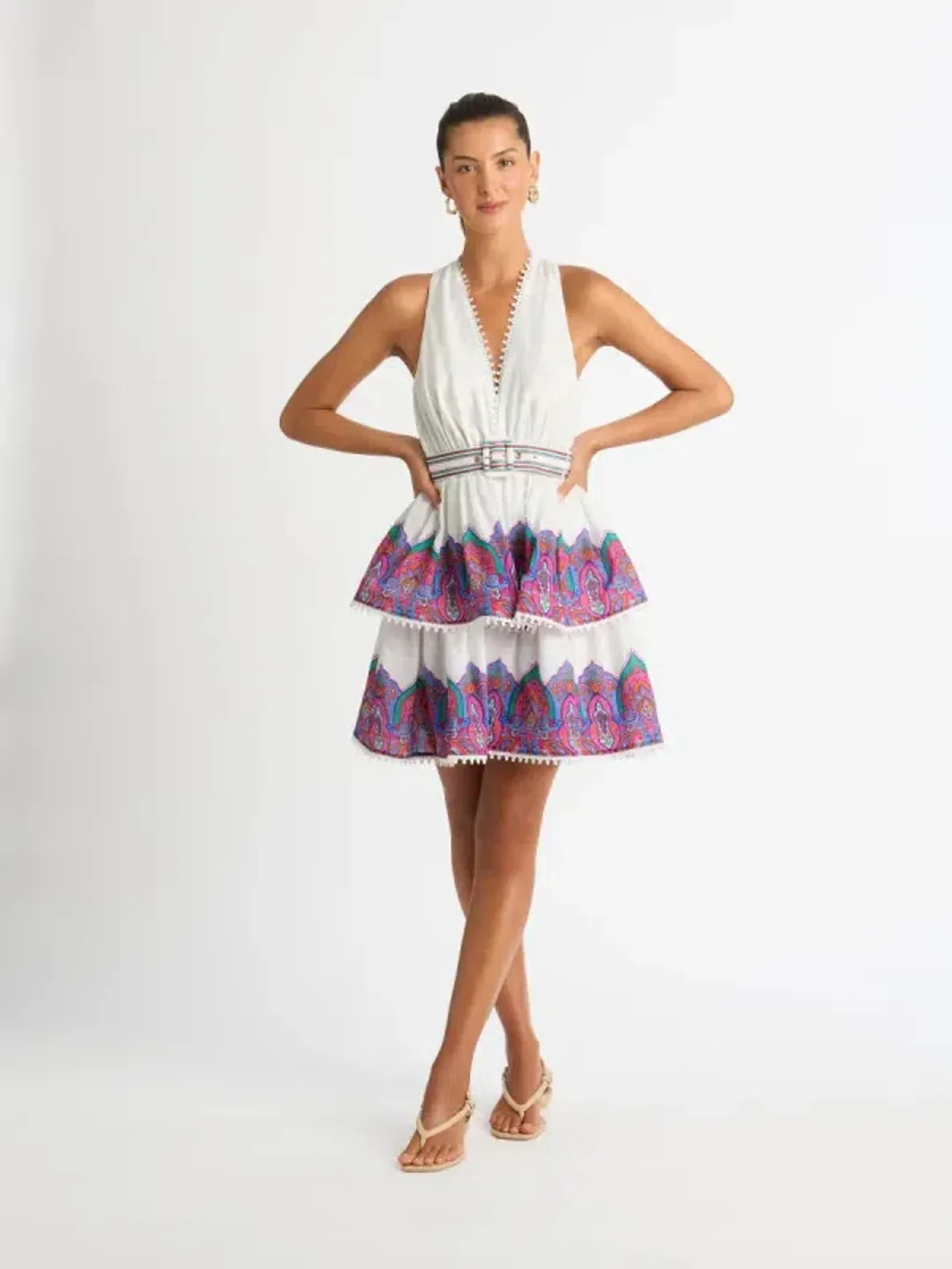 Sheike Valencia Mini Dress Paisley Print Size 12 for rent on The Volte - main image